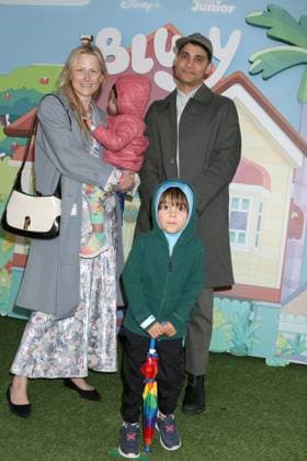 April 13, 2024, Burbank, Ca, USA: LOS ANGELES - APR 13: Mamie Gummer, daughter, Mehar Sethi, Harrison Sethi at the Bluey The Sign Movie Premiere at the Disney Studios on April 13, 2024 in Burbank, CA Burbank USA - ZUMAb170 20240413_aap_b170_242 Copyright: xKayxBlakex