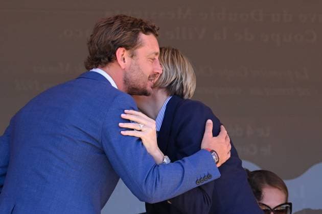 Tennis - Rolex Monte Carlo 2024 - Atp - Finale du Monte Carlo Rolex Masters - Famille princiere - loge princiere - Princesse Charlene de Monaco - Prince Jacques de Monaco - Pierre Casiragh i- Beatrice Casiraghi Boromeo - TENNIS - Rolex Monte Carlo 2024 - MC - 15 04 2024 ChrysleneCaillaud Panoramic