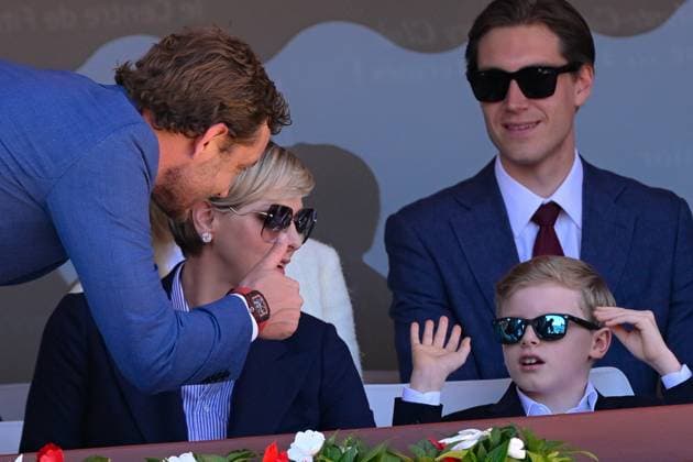 Tennis - Rolex Monte Carlo 2024 - Atp - Finale du Monte Carlo Rolex Masters - Famille princiere - loge princiere - Princesse Charlene de Monaco - Prince Jacques de Monaco - Pierre Casiragh i- Beatrice Casiraghi Boromeo - TENNIS - Rolex Monte Carlo 2024 - MC - 15 04 2024 ChrysleneCaillaud Panoramic