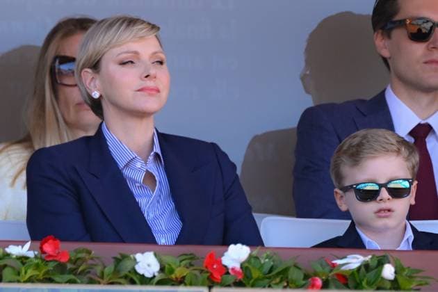 Tennis - Rolex Monte Carlo 2024 - Atp - Finale du Monte Carlo Rolex Masters - Famille princiere - loge princiere - Princesse Charlene de Monaco - Prince Jacques de Monaco - Pierre Casiragh i- Beatrice Casiraghi Boromeo - TENNIS - Rolex Monte Carlo 2024 - MC - 15 04 2024 ChrysleneCaillaud Panoramic
