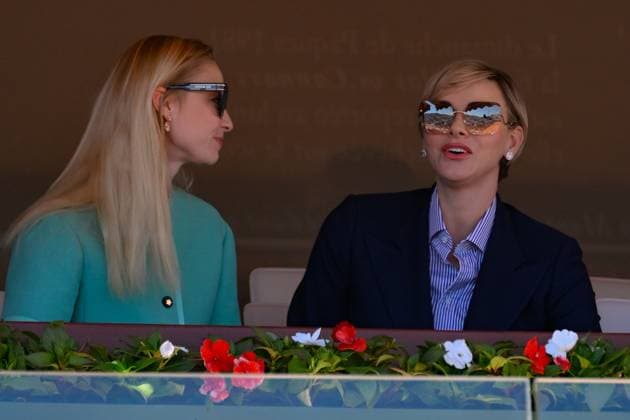 Tennis - Rolex Monte Carlo 2024 - Atp - Finale du Monte Carlo Rolex Masters - Famille princiere - loge princiere - Princesse Charlene de Monaco - Prince Jacques de Monaco - Pierre Casiragh i- Beatrice Casiraghi Boromeo - TENNIS - Rolex Monte Carlo 2024 - MC - 15 04 2024 ChrysleneCaillaud Panoramic