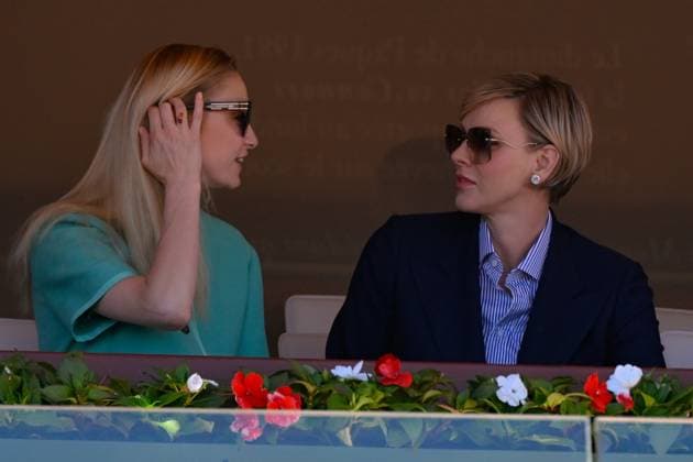 Tennis - Rolex Monte Carlo 2024 - Atp - Finale du Monte Carlo Rolex Masters - Famille princiere - loge princiere - Princesse Charlene de Monaco - Prince Jacques de Monaco - Pierre Casiragh i- Beatrice Casiraghi Boromeo - TENNIS - Rolex Monte Carlo 2024 - MC - 15 04 2024 ChrysleneCaillaud Panoramic