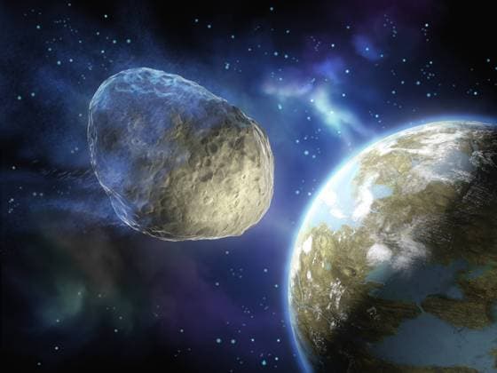 Asteroid on a collision path with a planet Asteroid on a collision path with an Earth-like planet. Digital illustration, 3d rendering. ,property released Copyright: xZoonar.com AndreaxDantix 21332735 ,model released, Symbolfoto ,property released
