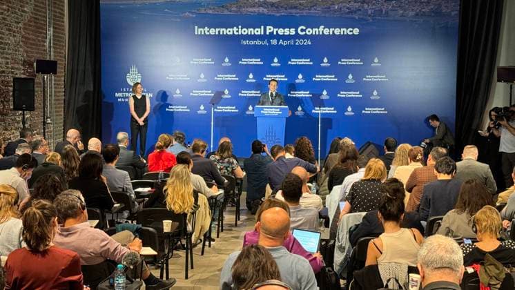 A press conference for the international media by newly elected Istanbul Mayor Ekrem Imamoglu, Istanbul, Turkey, April 18, 2024. (CTKxPhoto PavelxNemecek) CTKPhotoF202404180031101  CTKPhotoF202404180031101