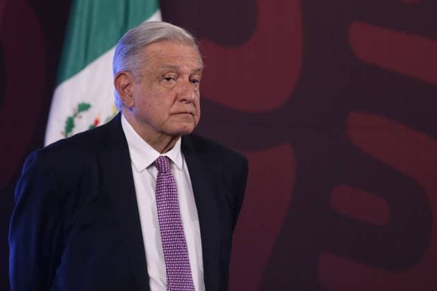 Mexico™s President Andres Manuel Lopez Obrador Press Conference Mexican President, Andres Manuel Lopez Obrador, gesticulates during a briefing conference at National Palace. on April 18, 2024, Mexico City, Mexico. (Photo by Ismael Rosas Eyepix Group) Copyright: xIsmaelxRosas xEyepixxGroupx IR_18042024_117791