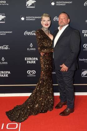 Melanie Mueller and Mike Bluemer at the Radio Regenbogen Award ceremony at Europapark on 19 April 2024 in Rust Radio Regenbogen Award 2024 at Europapark in Rust