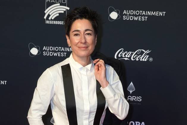 Dunja Hayali at the presentation of the Radio Regenbogen Award at Europapark on 19 April 2024 in Rust Radio Regenbogen Award 2024 at Europapark in Rust