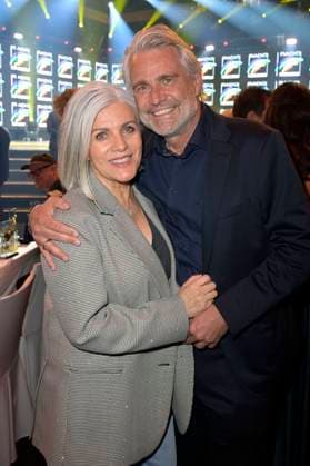 Birgit Schrowange with husband Frank Spothelfer at the presentation of the 24 Radio Regenbogen Award 2024 in the Europa Park Arena Rust, 19 04 2024 Foto:xF.xKernx xFuturexImagex regenbogen_4592