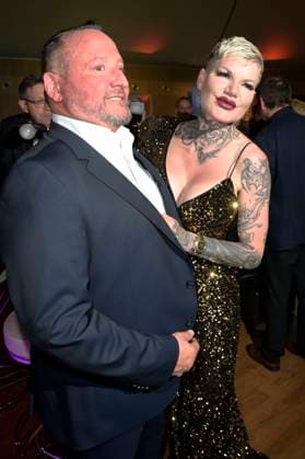 Melanie Müller with boyfriend Andreas Kunz at the presentation of the 24 Radio Regenbogen Award 2024 in the Europa Park Arena Rust, 19 04 2024 Foto:xF.xKernx xFuturexImagex regenbogen_4603
