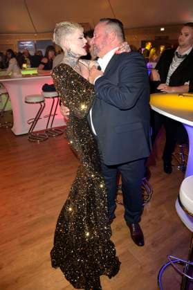 Melanie Müller with boyfriend Andreas Kunz at the presentation of the 24 Radio Regenbogen Award 2024 in the Europa Park Arena Rust, 19 04 2024 Foto:xF.xKernx xFuturexImagex regenbogen_4605