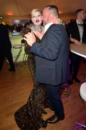 Melanie Müller with boyfriend Andreas Kunz at the presentation of the 24 Radio Regenbogen Award 2024 in the Europa Park Arena Rust, 19 04 2024 Foto:xF.xKernx xFuturexImagex regenbogen_4608
