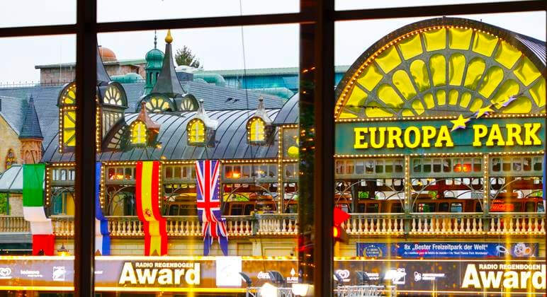 Rust, Germany April 19, 2024 The 24th Radio Regenbogen Award at Europa Park with general Atmosphere from the Park Entrance 24th Radio Regenbogen Award at Europa Park