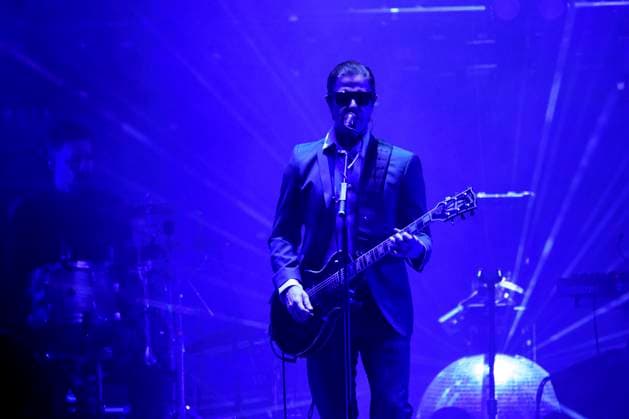 April 20, 2024, Mexico City, Mexico City, Mexico: The American Rock band Interpol during their concert at the ZoÂ³calo in Mexico City, this Saturday..The Head of Government of Mexico City, Marti Batres Guadarrama, reported that the New York alternative rock band Interpol brought together 160 thousand attendees this Saturday, April 20, at the free concert in the capital s Zocalo. Mexico City Mexico - ZUMAn296 20240420_zip_n296_004 Copyright: xJorgexNunezx