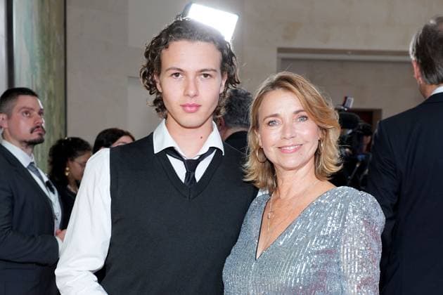 Tina Ruland and her son Jahvis at the Felix Burda Award on 21 April 2024 in Berlin Felix Burda Award 2024 in Berlin