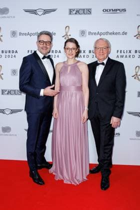 Gala Felix Burda Award Carsten Frederik Buchert, Susanna Zsoter and Heinz Spengler at the Felix Burda Award Gala at the Hotel Adlon Kempinskil on 21 April 2024 in Berlin Copyright: xEventpressxKochanx