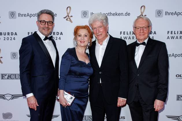 Gala Felix Burda Award Carsten Frederik Buchert, Verena Wengler, Jürgen Prochnow and Heinz Spengler at the Felix Burda Award Gala at the Hotel Adlon Kempinskil on 21 April 2024 in Berlin Copyright: xEventpressxKochanx