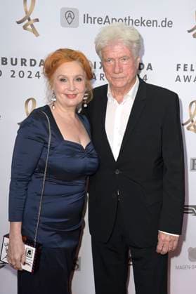 Jürgen Prochnow with wife Verena Wengler at the 19 presentation of the Felix Burda Award 2024 at the Hotel Adlon Kempinski Berlin, 21 04 2024 Foto:xF.xKernx xFuturexImagex burda_award_4460