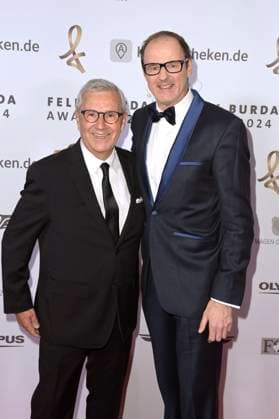 Jan Hofer and Vince Ebert at the 19 presentation of the Felix Burda Award 2024 at the Hotel Adlon Kempinski Berlin, 21 04 2024 Foto:xF.xKernx xFuturexImagex burda_award_4544