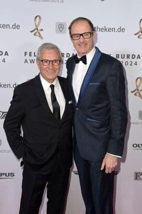 Jan Hofer and Vince Ebert at the 19 presentation of the Felix Burda Award 2024 at the Hotel Adlon Kempinski Berlin, 21 04 2024 Foto:xF.xKernx xFuturexImagex burda_award_4545