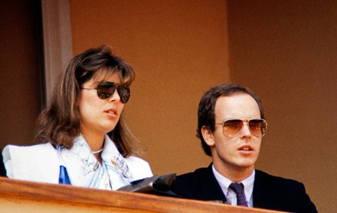 Archivbilder der Woche KW17 Caroline von Monaco und Stefano Casiraghi, aufgenommen bei der Monte Caro Open Tennis 1983 Caroline von Monaco und Stefano Casiraghi !ARCHIV FOTO! Achtung - Aufnahmedatum geschätzt, *** Caroline from Monaco and Stefano Casiraghi, included at the Monte Caro Open Tennis 1983 Caroline from Monaco and Stefano Casiraghi Archive Photo Attention Date of recording estimated,