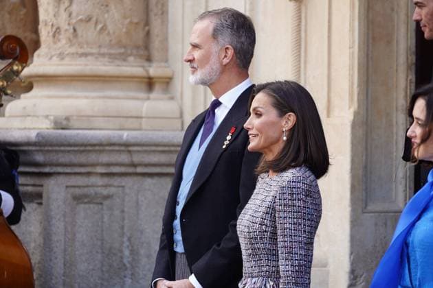 Spanish King Felipe and Quee Letizia during Miguel de Cervantes awards in Madrid on Tuesday, 23 April 2024 Isabel Diaz Ayuso Cordon Press 