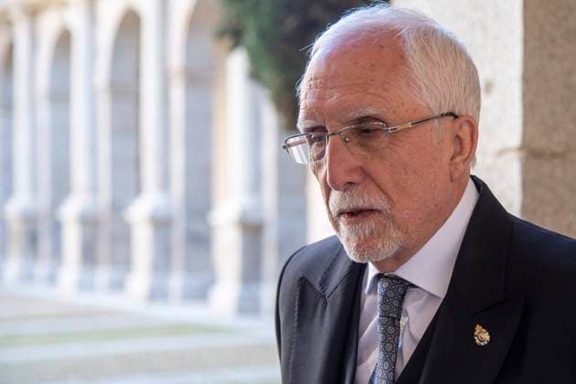 Luis Mateo Diez at the presentation of the Premio Miguel de Cervantes for Literature to Luis Mateo Diez at the Universidad de Alcala Alcala de Henares, 23 04 2024 Foto:xDyDxFotografosx xFuturexImagex cervantes_4410