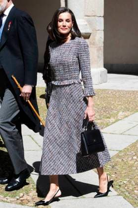Queen Letizia of Spain at the presentation of the Premio Miguel de Cervantes for Literature to Luis Mateo Diez at the Universidad de Alcala Alcala de Henares, 23 04 2024 Foto:xDyDxFotografosx xFuturexImagex cervantes_4420