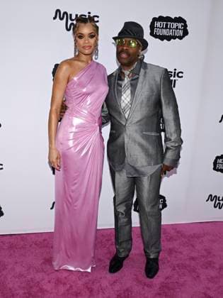 April 24, 2024, Los Angeles, California, USA: Andra Day and Michael Bearden attend the 16th Annual Music Will Benefit. Los Angeles USA - ZUMAb173 20240424_aap_b173_035 Copyright: xBillyxBennightx