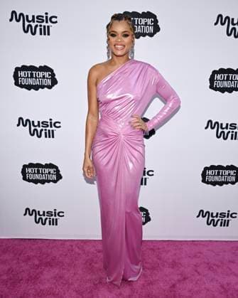 April 24, 2024, Los Angeles, California, USA: Andra Day attends the 16th Annual Music Will Benefit. Los Angeles USA - ZUMAb173 20240424_aap_b173_046 Copyright: xBillyxBennightx