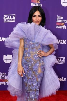 Mexican Alejandra Espinoza poses at the red carpet of the Latin American Music Awards at MGM Grand Garden Arena in Las Vegas, Nevada, USA, 25 April 2024. Latin American Music Awards red carpet !ACHTUNG: NUR REDAKTIONELLE NUTZUNG!  Copyright: xRondaxChurchillx USA4439 20240426-55013424611_1
