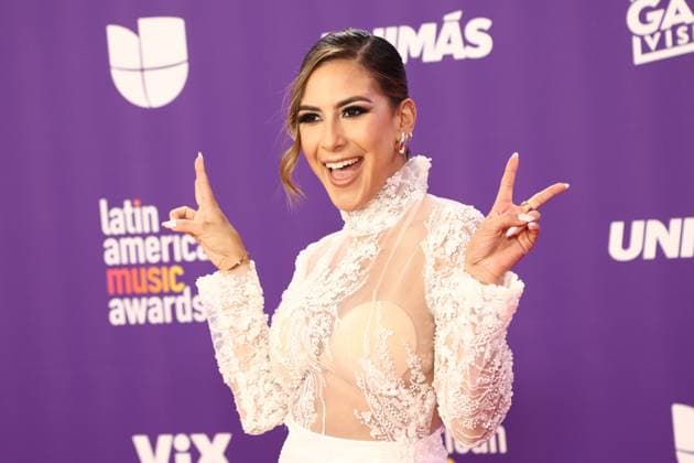 Jessica Rodriguez arrives for the 2024 Latin American Music Awards at the Grand Garden Arena at MGM Resort and Casino in Las Vegas, Nevada on Thursday, April 25, 2024.  LAV20240425036 JAMESxATOA