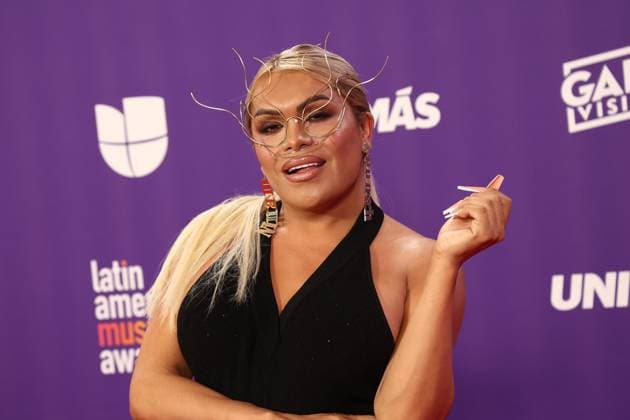 Wendy Guevara arrives for the 2024 Latin American Music Awards at the Grand Garden Arena at MGM Resort and Casino in Las Vegas, Nevada on Thursday, April 25, 2024.  LAV20240425042 JAMESxATOA