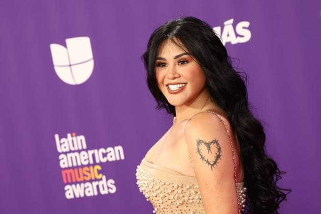 Gomita arrives for the 2024 Latin American Music Awards at the Grand Garden Arena at MGM Resort and Casino in Las Vegas, Nevada on Thursday, April 25, 2024.  LAV20240425045 JAMESxATOA