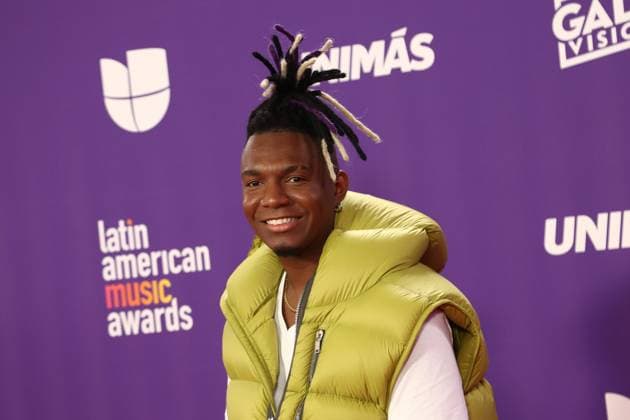 Venesti arrives for the 2024 Latin American Music Awards at the Grand Garden Arena at MGM Resort and Casino in Las Vegas, Nevada on Thursday, April 25, 2024.  LAV20240425016 JAMESxATOA