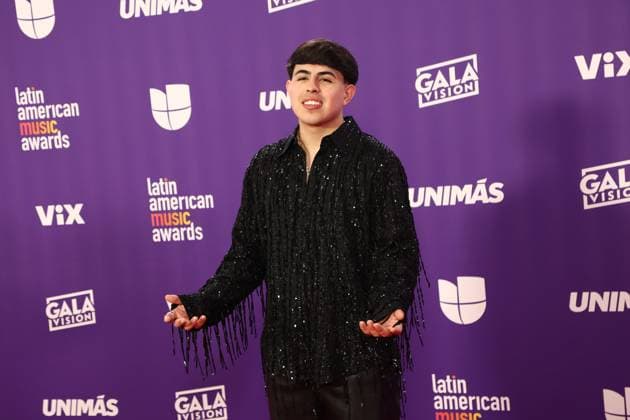 scar Maydon arrives for the 2024 Latin American Music Awards at the Grand Garden Arena at MGM Resort and Casino in Las Vegas, Nevada on Thursday, April 25, 2024.  LAV20240425149 JAMESxATOA