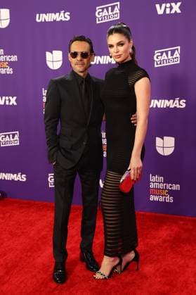 (L-R) Marc Anthony, and Nadia Ferreira arrive for the 2024 Latin American Music Awards at the Grand Garden Arena at MGM Resort and Casino in Las Vegas, Nevada on Thursday, April 25, 2024.  LAV20240425158 JAMESxATOA