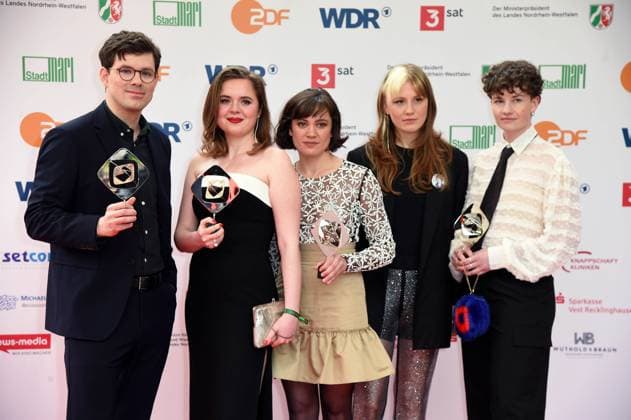 Mark Lorei, Lotte Ruf, Milena Straube, Charlotte Krafft and Cecil Joyce Röski Category Fiction 60 GRIMME PRIZE AWARD CEREMONY at the theater in Marl on 26 04 2024