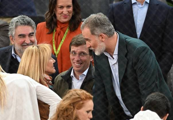King Felipe VI At The Mutua Madrid Open Ana Maria Parera, Maribel Nadal and King Felipe during Rafa Nadal s match at the Mutua Madrid Open on April 27, 2024, in Madrid, Spain. Photo by Jose Oliva Europa Press ABACAPRESS.COM Madrid Spain  Copyright: xEuropaxPress ABACAx