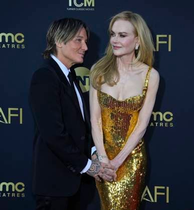 Nicole Kidman and Keith Urban attend the 49th AFI Lifetime Achievement Award tribute gala honoring Kidman at the Dolby Theatre in the Hollywood section of Los Angeles on Saturday, April 27, 2024.  LAP2024042725 JIMxRUYMEN