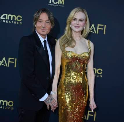 Nicole Kidman and Keith Urban attend the 49th AFI Lifetime Achievement Award tribute gala honoring Kidman at the Dolby Theatre in the Hollywood section of Los Angeles on Saturday, April 27, 2024.  LAP2024042729 JIMxRUYMEN