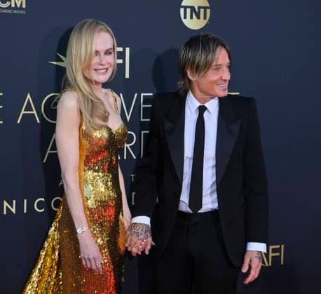 Nicole Kidman and Keith Urban attend the 49th AFI Lifetime Achievement Award tribute gala honoring Kidman at the Dolby Theatre in the Hollywood section of Los Angeles on Saturday, April 27, 2024.  LAP2024042723 JIMxRUYMEN