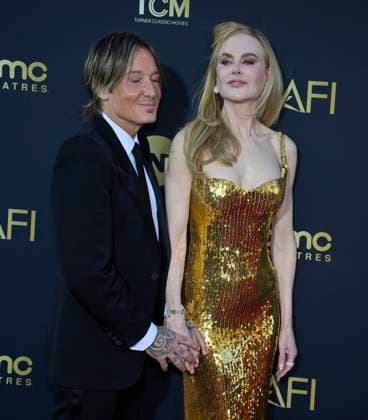 Nicole Kidman and Keith Urban attend the 49th AFI Lifetime Achievement Award tribute gala honoring Kidman at the Dolby Theatre in the Hollywood section of Los Angeles on Saturday, April 27, 2024.  LAP2024042726 JIMxRUYMEN