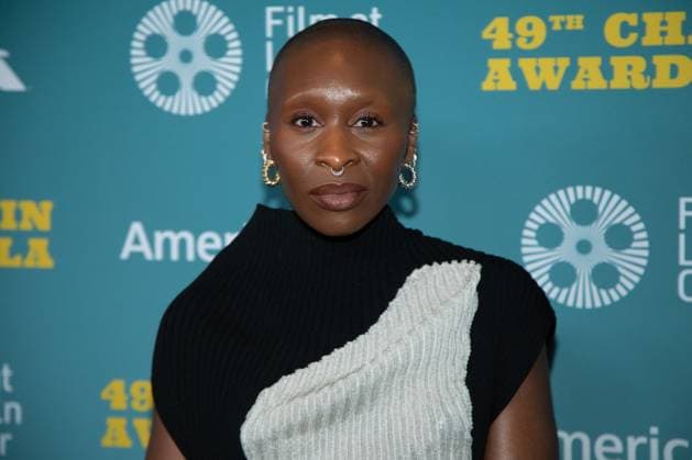 Cynthia Ervio arrives on the red carpet at the 49th Chaplin Award Honoring Jeff Bridges at Lincoln Center on April 29, 2024 in New York City.  NYP20240429713 SerenaxXuxNing