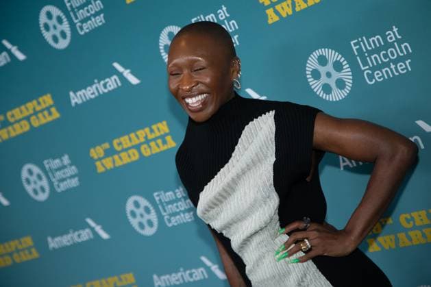 Cynthia Ervio arrives on the red carpet at the 49th Chaplin Award Honoring Jeff Bridges at Lincoln Center on April 29, 2024 in New York City.  NYP20240429714 SerenaxXuxNing