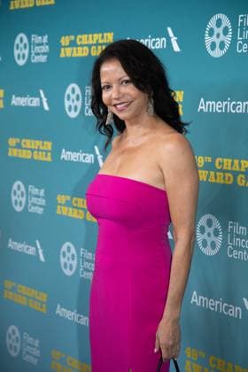 Gloria Reuben arrives on the red carpet at the 49th Chaplin Award Honoring Jeff Bridges at Lincoln Center on April 29, 2024 in New York City.  NYP20240429705 SerenaxXuxNing