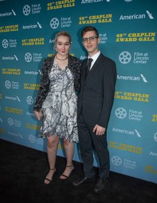 Charlotte Francis and Bohdan Vakhitov arrive on the red carpet at the 49th Chaplin Award Honoring Jeff Bridges at Lincoln Center on April 29, 2024 in New York City.  NYP20240429727 SerenaxXuxNing