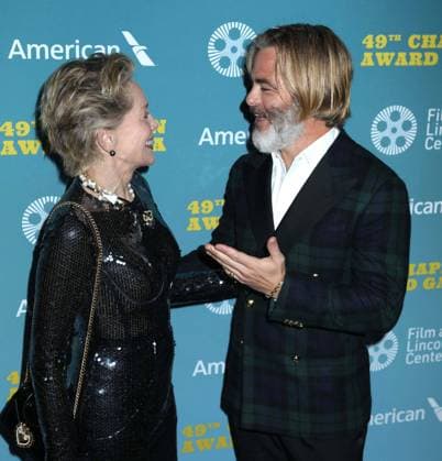 April 29, 2024, New York, New York, USA: Actors SHARON STONE and CHRIS PINE seen at the 49th Chaplin Award Gala Honoring Jeff Bridges held at Alice Tully Hall. New York USA - ZUMAk03_ 20240429_zaf_k03_080 Copyright: xNancyxKaszermanx