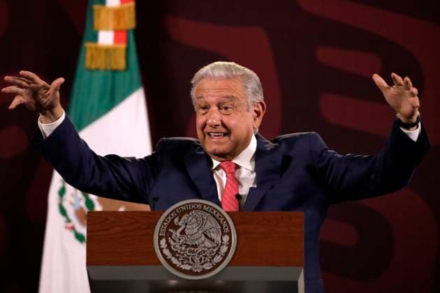 Mexiko, Andres Manuel Lopez Obrador Pressekonferenz Mexico™s President Andres Manuel Lopez Obrador Briefing Mexico™s President, Andres Manuel Lopez Obrador, speaks during a briefing conference at National Palace. on April 29, 2024, Mexico City, Mexico. (Photo by Luis Barron Eyepix Group) Copyright: xLuisxBarronx xEyepixxGroupx LB_29042024_118639