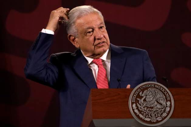 News Bilder des Tages Mexiko, Andres Manuel Lopez Obrador Pressekonferenz Mexico™s President Andres Manuel Lopez Obrador Briefing Mexico™s President, Andres Manuel Lopez Obrador, speaks during a briefing conference at National Palace. on April 29, 2024, Mexico City, Mexico. (Photo by Luis Barron Eyepix Group) Copyright: xLuisxBarronx xEyepixxGroupx LB_29042024_118641