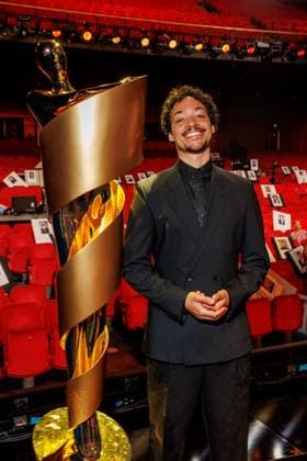 Photo call German Film Award presenters Aurel Mertz at the photo call of the presenters of the German Film Award 2024 at the Theater am Potsdamer Platz on 01 05 2024 in Berlin Copyright: xEventpressxKochanx